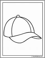 Baseball Hat Coloring Pages Cap Template Winter Color Print Colorwithfuzzy sketch template