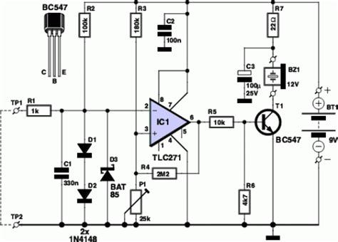 components voltage tester circuit schematic  circuit