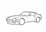 Datsun 240z Nissan Car Cars S30 260z Dibujo Vector Gotta Shirt Visit sketch template