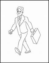 Coloring Pages Business Getcolorings Person sketch template