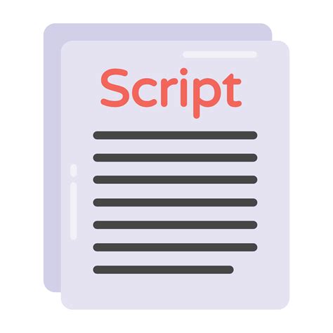 script document flat editable icon  vector art  vecteezy