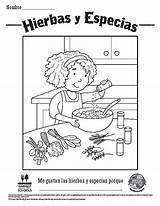 Hierbas Especias Hojas Foodhero sketch template