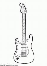 Coloring Guitar Pages Comments Popular Library Clipart Coloringhome Bass sketch template