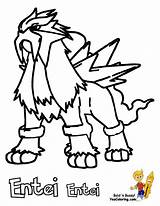 Entei Colorare Pintar Pokémon Ausmalbilder sketch template