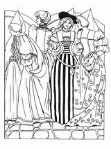 Moyen Age Coloriage Coloriages Coloring Pages Dessin Para Colorear Dibujos Medieval Princesse Du Imprimer Visiter sketch template