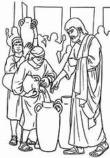 Cana Nozze Kana Testament Bruiloft Caná Milagros 1417 Ausmalbild Cristianas Interativa Descubre sketch template