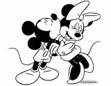Mickey Coloring Minnie Mouse Kissing Pages Friends Kiss Disneyclips Disney Book sketch template