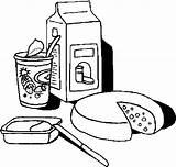 Dairy Coloring Pages Kids Food sketch template