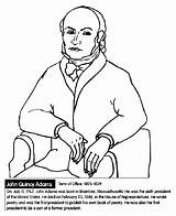 John Adams Quincy Coloring Pages President Crayola Popular Presidents sketch template