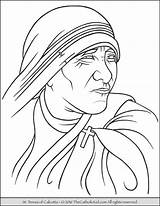 Calcutta Calcuta Thecatholickid Catholic Saints Sketch Dibujos Gertrude Seton Elizabeth Jesús sketch template