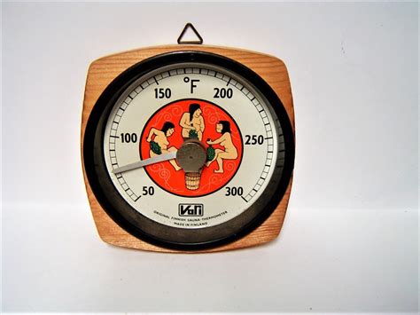 vintage vari original finnish sauna thermometer   finland naked