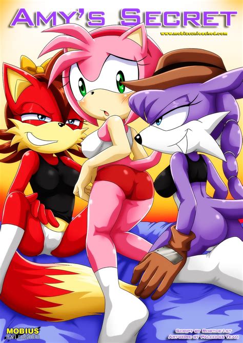 xbooru amy s secret amy rose comic cover page fiona fox looking at viewer mobius unleashed nic
