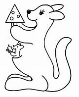 Kangaroo Coloring Christmas Pages Animals Easy Animal Clipart Australia Baby Outline Small Cartoon Drawing Cliparts Simple Colouring Tree Printable Boyama sketch template