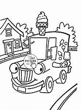 Coloring Transportation Pages Ice Cream Land Truck Water Drawing Kids Color Cartoon Transport Getdrawings Getcolorings Printable Preschool Perfect Colorings sketch template