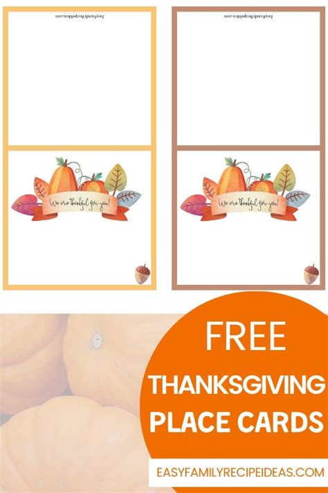 thanksgiving place cards thanksgiving place cards  printable