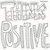 Coloring Pages Doodle Alley Positive Quote Colorings Printable Color Getdrawings Getcolorings Print sketch template