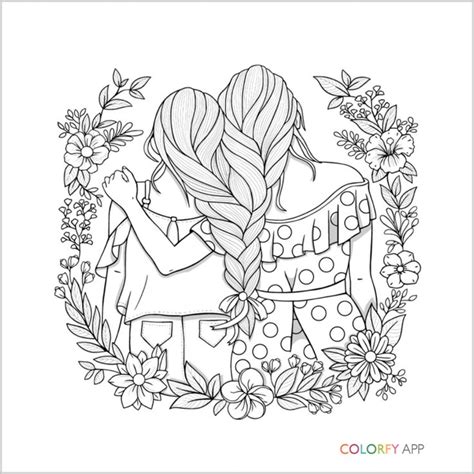 pin  rayeanne  coloring pages cute coloring pages bff drawings