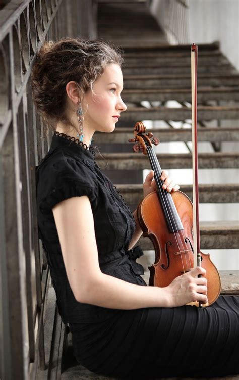 Books And Art Hilary Hahn Resting With Violin Photograph By