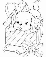 Coloring Puppy Christmas Pages Printable Kids Dog Cute Sheets Hard Printables Pet Adult sketch template
