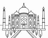 Mahal Taj Coloring Para Colorear Pages Colouring Drawing Coloringcrew Dibujo India Color Easy Buildings Print Drawings Visit Wonders Automatically Start sketch template