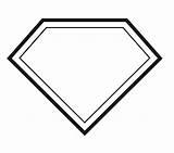 Template Superhero Hero Super Cape Superman Logo Clipart Outline Badge Shield Shields Logos Coloring Sheriff Blank Clip Cliparts Pattern Pages sketch template