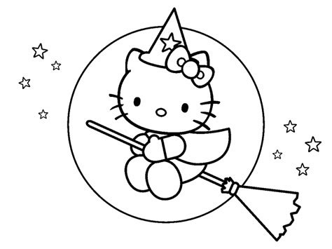 kitty halloween coloring pages  kids