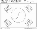 Flag Korea South Coloring Korean Asia Enchantedlearning Printout Quiz Pages Language Year Choose Board Drawings Designlooter sketch template