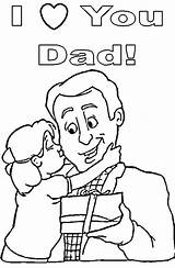 Coloring Dad Daughter Pages Father Fathers Happy Birthday Papa Printable Kids Color Print Toddlers Daddy Colouring Drawing Cards Hubpages Gifts sketch template