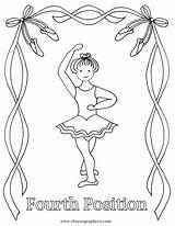 Coloring Pages Ballet Ballerina Dance Printable Positions Sheets Color Kids Position Template Dancers Beautiful Giselle Silhouette Colouring Dancing Feet Print sketch template