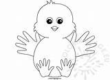Chick Handprint Kids Easter Craft Cute Coloring Reddit Email Twitter Coloringpage Eu sketch template