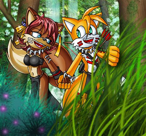 Tails And Fiona S Walk By Lord Kiyo On Deviantart Tailed