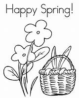 Spring Coloring Pages Printable Happy Sheet Print Size sketch template