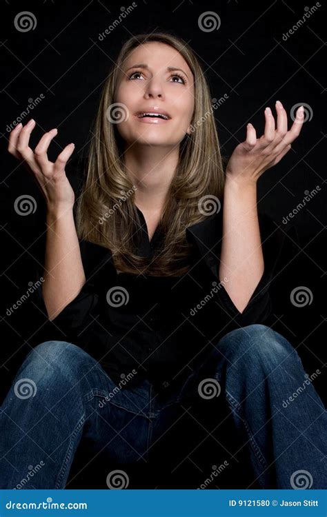 emotional girl stock photo image  prayer frustrated