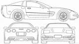 Corvette Chevrolet Blueprints C5 2000 Outline C3 Cars Coloring Derby Pinewood C6 Car Google Coupe Blueprint Search Embroidery Templates Pages sketch template