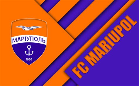 wallpapers fc mariupol  material design logo ukrainian football club orange