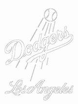 Coloring Pages Dodgers Getdrawings Logo sketch template