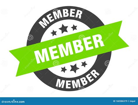 member sign stock vector illustration   template