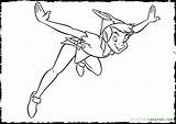 Pan Peter Coloring Pages Flying Getcolorings Getdrawings sketch template