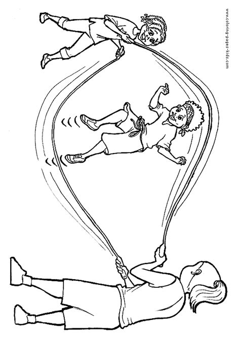 jump rope color page coloring pages  kids