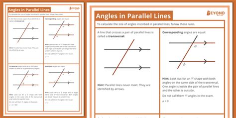 maths desk prompts angles  parallel lines foundation