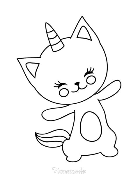 unicorn kitty cat coloring pages leilani ramey