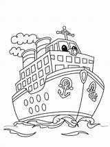 Coloring Pages Boats Ships Steamship sketch template