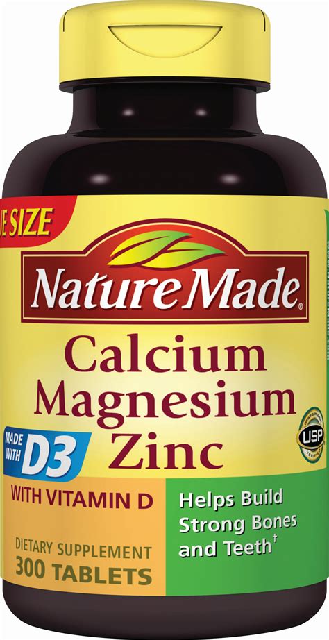 nature  calcium magnesium zinc  vitamin   size