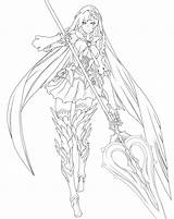 Coloring Lineart Brynhild Fairy sketch template