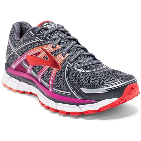 brooks womens adrenaline gts  running shoes wide anthracitefuchsia eastern mountain sports