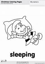 Sleeping Verbs Supersimple sketch template