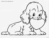 Coloring Pages Animal Valentine Dog Cute Animals Color Realistic Kids Printable Titan sketch template
