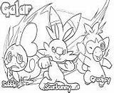 Starter Galar Starters Flamiaou Concept Coloriages sketch template