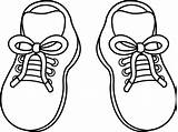 Coloring Shoe Running Clip Shoes sketch template