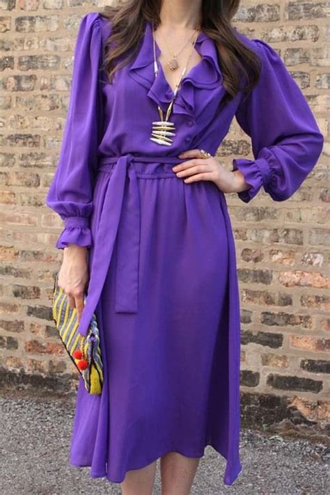 vivid violet  dress  threadflipcom  dress dresses fashion